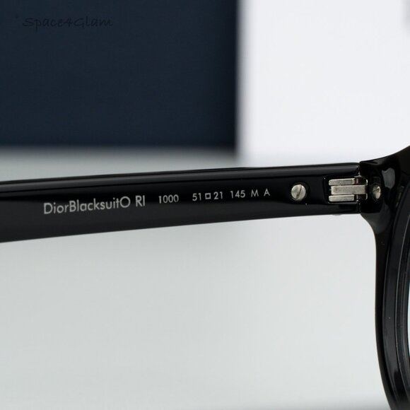 Dior Women Eyeglasses Shiny Black Demo Round DIORBLACKSUITO RI 1000 BRAND NEW - Picture 6 of 11